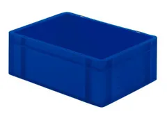 Euronorm-Stapelbak 33l 175x 600x 400mm Wanden/Bodem Gesloten Blauw