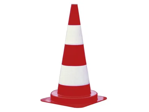 Reflecterende Pilon Pvc H 750Mm Rood/wit