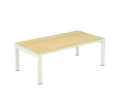 bijzettafel HxBxD 400x1140x600mm rechthoekig beuken 4voeten wit