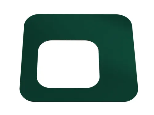 Oplegdeksel,V. Afvalbak 1X100L,Vierkant,1Opening,Staal,Groen