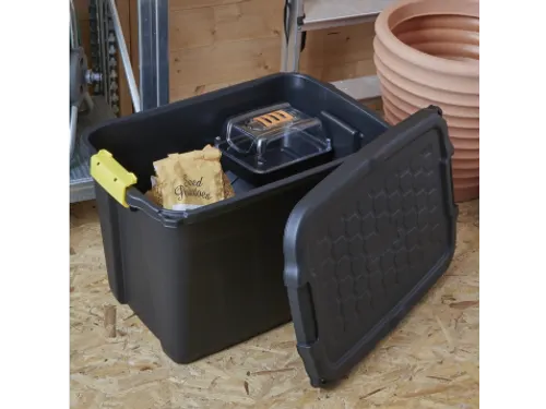 Opbergbox Bankers Box 60L met handgrepen robuust zwart