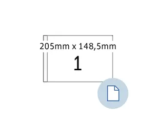 Etiket HERMA 8493 A5 EXPRESS 1000 205x148.5 mm wit 1000stuks - 1