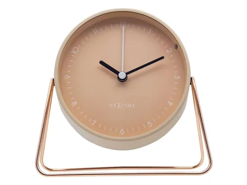 Wekker Nextime Berlin Table 14x13 cm roze metaal
