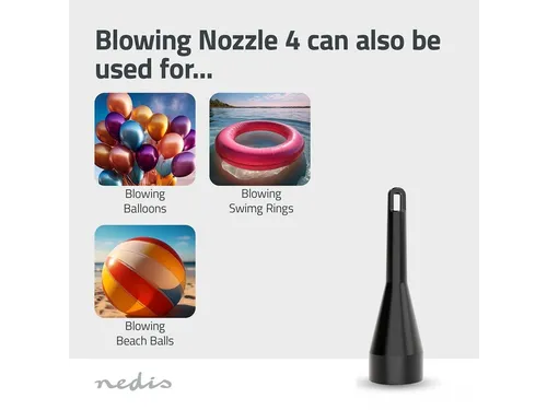 Handstofzuiger / luchtblazer Nedis 90W oplaadbaar zwart