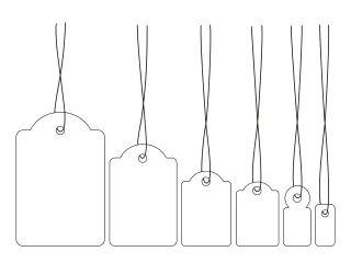 HERMA 6918 Hanglabel 32x50mm Wit karton met Rood draad 1000 stuks - 2