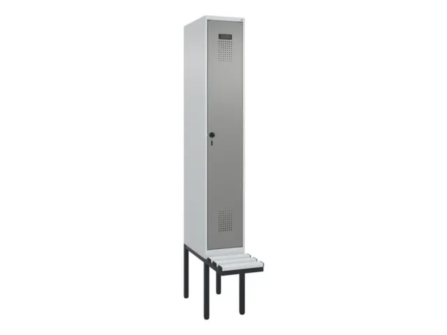 locker met bank,voor scheiding van kleding,HxBxD 2120x300x815mm,1vak