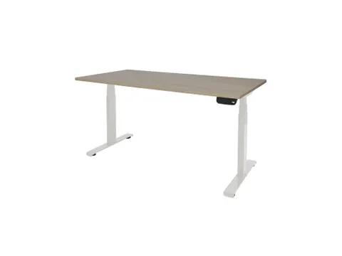 Elektrisch Bureau Dextro Plus 200x80cm Frame Wit Blad Robson Eik