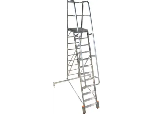 verrijdbare treden-platformladder,eenzijdig,12trede(n),stand H 2,75m
