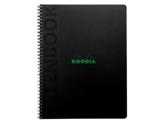 Notitieboek Rhodia Greenbook recycled A5+ lijn Hard Cover Zwart - 1