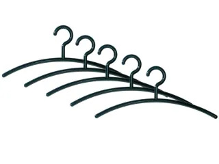 Kleerhangers Kunststof Zwart - 1