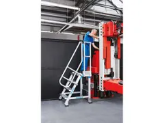 bordestrap,verrijdbaar,bordes H 0,6m,3treden,45° helling,aluminium