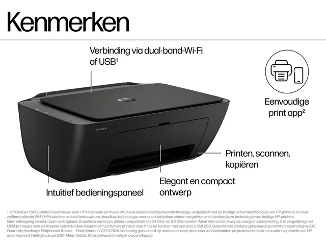 HP DeskJet 2920 All-in-One Inktjetprinter Print/Scan/Kopie