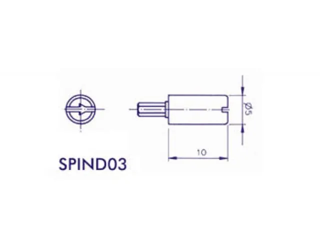 Spindel 5mm (Zwart)