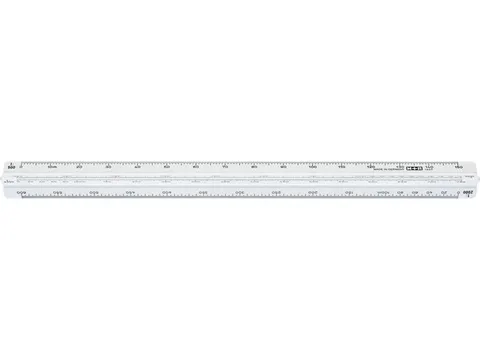 M+R Lineaal In plast.Landmeetkunde 2 1:500 1:1250 1:2000 1:1000 1:1500