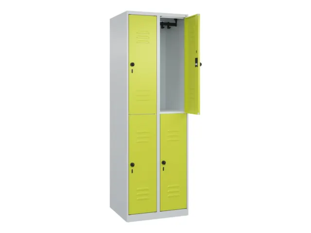 dubbeldekse locker,HxBxD 1850x600x500mm,2x2vak.,vak B 300mm