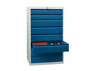 ladekast HxBxD 1200x500x600mm 8laden slot RAL7035 front RAL5010 - 2