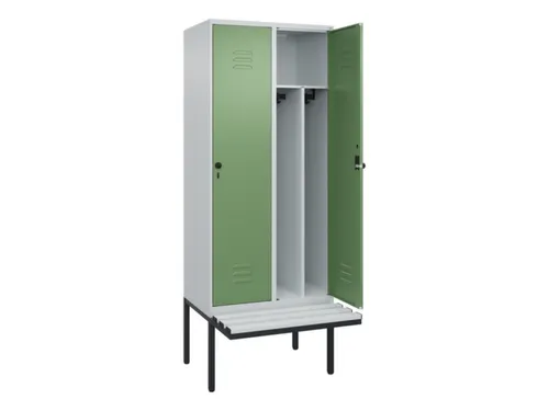 locker voor scheiding van kleding,HxBxD 2120x800x815mm,2vak