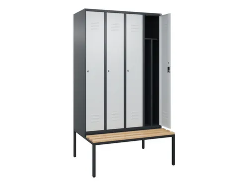 locker voor scheiding van kleding,HxBxD 2120x1200x815mm,4vak