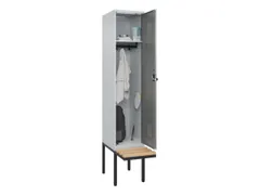 locker met bank,HxBxD 2120x400x815mm,1vak,vak B 400mm,draaigrendel
