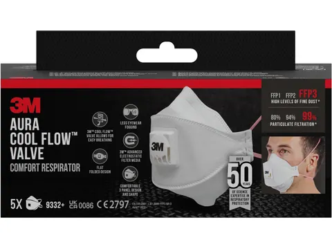 Aura Comfort Cool Flow stofmasker FFP3 5 stuks