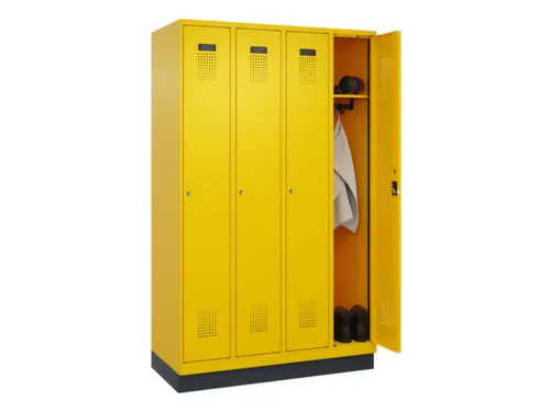 locker,HxBxD 1950x1200x500mm,4vak,vak B 300mm,cil.-slot,sokkel