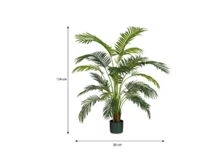 Kunstplant Mica Areca palm in pot groen 120x140cm - 5