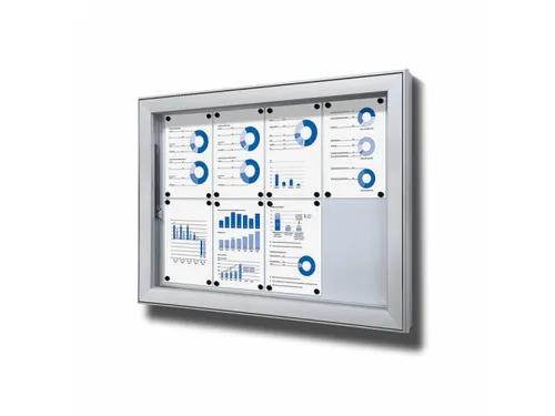Vergrendelbaar Notitiebord Outdoor Extra Diep 8xA4