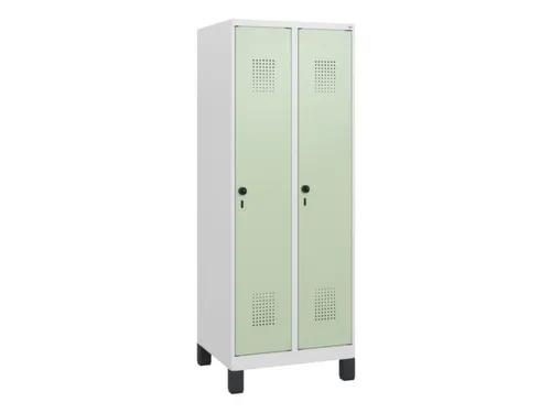 schoollocker,HxBxD 1630x600x500mm,2vak,vak B 300mm,draaigrendel,voeten