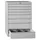 ladekast,HxBxD 1000x715x600mm,8lade(n),cil.-slot,RAL7035,front RAL3000