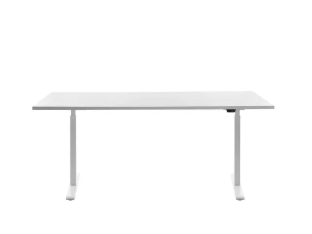 Elektrisch ihv bureau,HxBxD 700-1200x1800x800mm,blad wit,T-voet wit