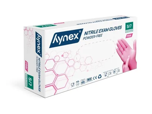 Handschoen Hynex nitril S roze 3.5gr 100 stuks