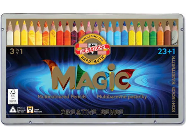 Crayon de couleur Koh-I-Noor Jumbo Magic boîte 24 couleurs