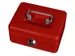 Geldkist MAUL met muntgleuf en slot 125x95x60mm rood