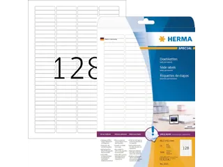 Etiket Herma 5071 43.2x8.5mm Dia Wit 3200 stuks - 1