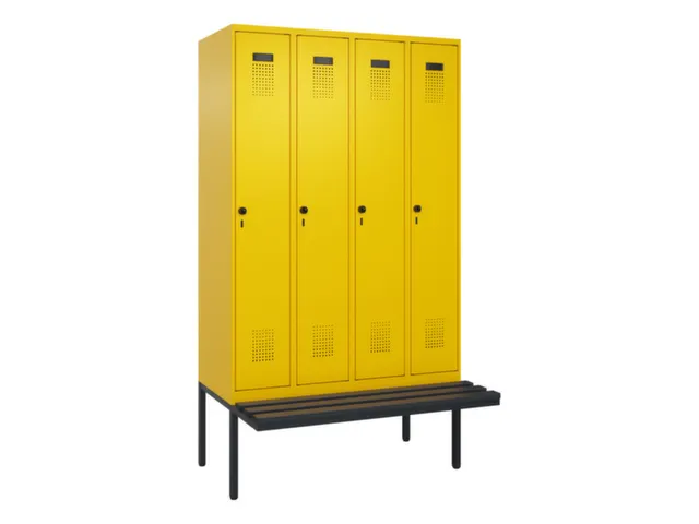armoire vestiaire avec banc noir et blanc,HxlxP 2120x1200x815mm