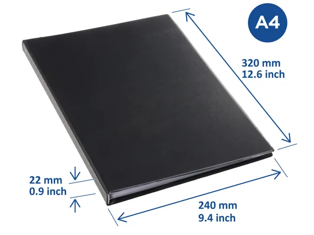 Showmap Rillstab A4 RI99444 4 Kanaals 40 Tassen Zwart