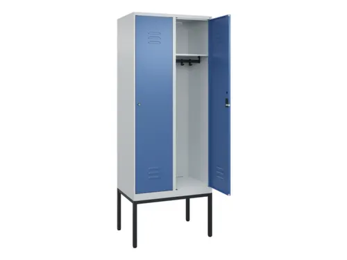 locker,HxBxD 2120x800x500mm,2vak,vak B 400mm,cil.-slot,voetonderstel