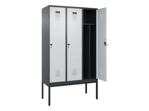 locker voor scheiding van kleding,HxBxD 2120x1200x500mm,3vak