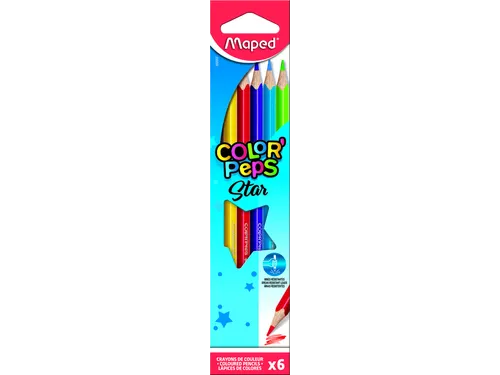 Kleurpotlood Maped Color'Peps Star set à 6 kleuren