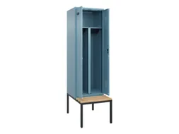 PBM-locker met bank,HxBxD 2120x600x815mm,2vak,vak B 300mm