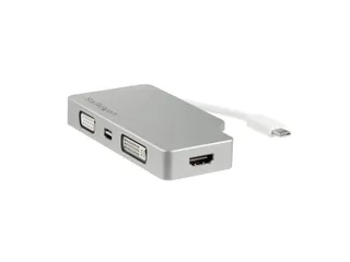 Aluminium A/v Reisadapter 4-in-1 Usb-c Naar Vga, Dvi, Hdmi Of Mdp 4k - 1
