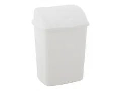Afvalbak met Swing deksel 15 Liter Wit