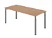 bureau,HxBxD 680-820x1800x800mm,blad notenboom,4voeten grafiet