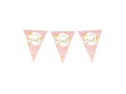 Party Flags foil It's a girl!