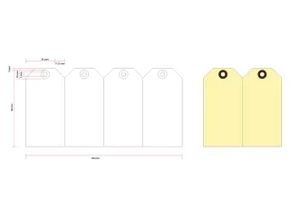 Label karton nr 3 200gr 45x90mm chamois 1000 stuks - 2