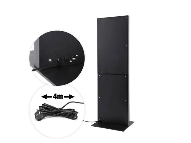 Digitale Totem Smart Line Zwart 43 inch Samsung scherm met Touchfolie