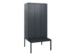 locker met bank,HxBxD 1950x900x815mm,3vak,vak B 300mm,cil.-slot