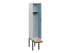 locker met bank,HxBxD 1950x300x815mm,1vak,vak B 300mm,cilinderslot