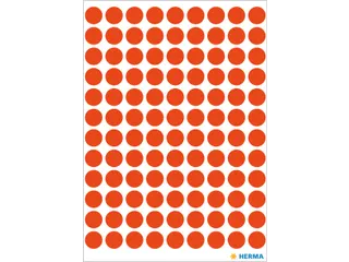 HERMA 1846 Multipurpose etiketten Rond 8mm Fluor Rood 540 stuks - 2