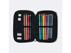 Etui Beckmann gevuld 3-laags 27 dlg Magic League black Inhoud: 2x jumb